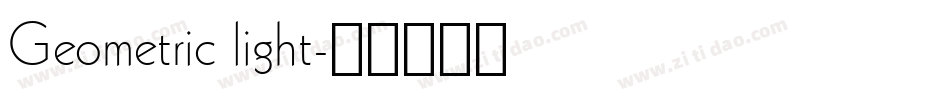 Geometric light字体转换